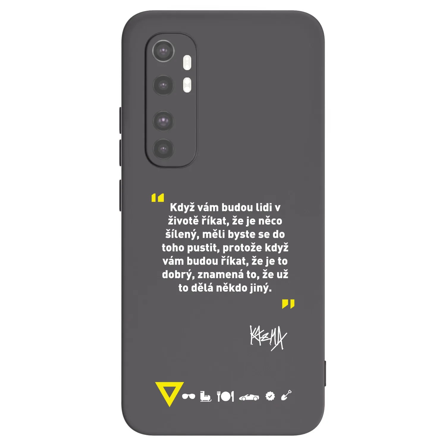 Picasee silikónový čierny obal pre Xiaomi Mi Note 10 Lite - Kazma - MĚLI BYSTE SE DO TOHO PUSTIT