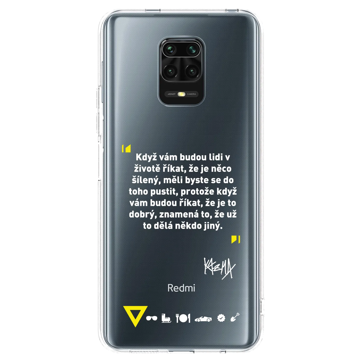 Picasee silikónový prehľadný obal pre Xiaomi Redmi Note 9S - Kazma - MĚLI BYSTE SE DO TOHO PUSTIT