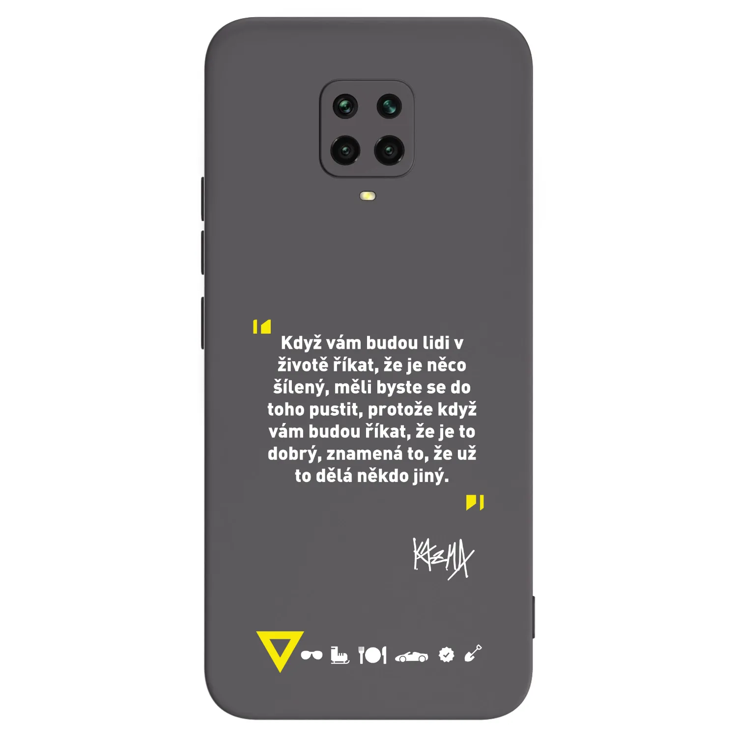 Picasee silikónový čierny obal pre Xiaomi Redmi Note 9S - Kazma - MĚLI BYSTE SE DO TOHO PUSTIT
