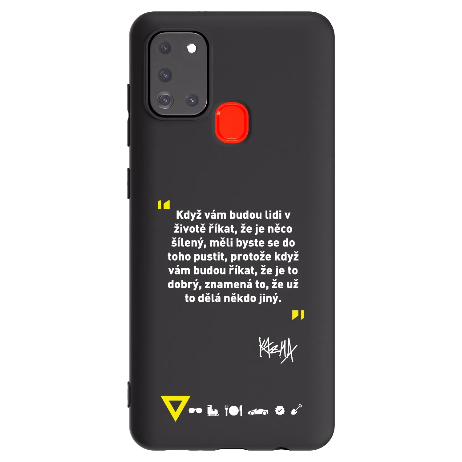 Picasee silikónový čierny obal pre Samsung Galaxy A21s - Kazma - MĚLI BYSTE SE DO TOHO PUSTIT