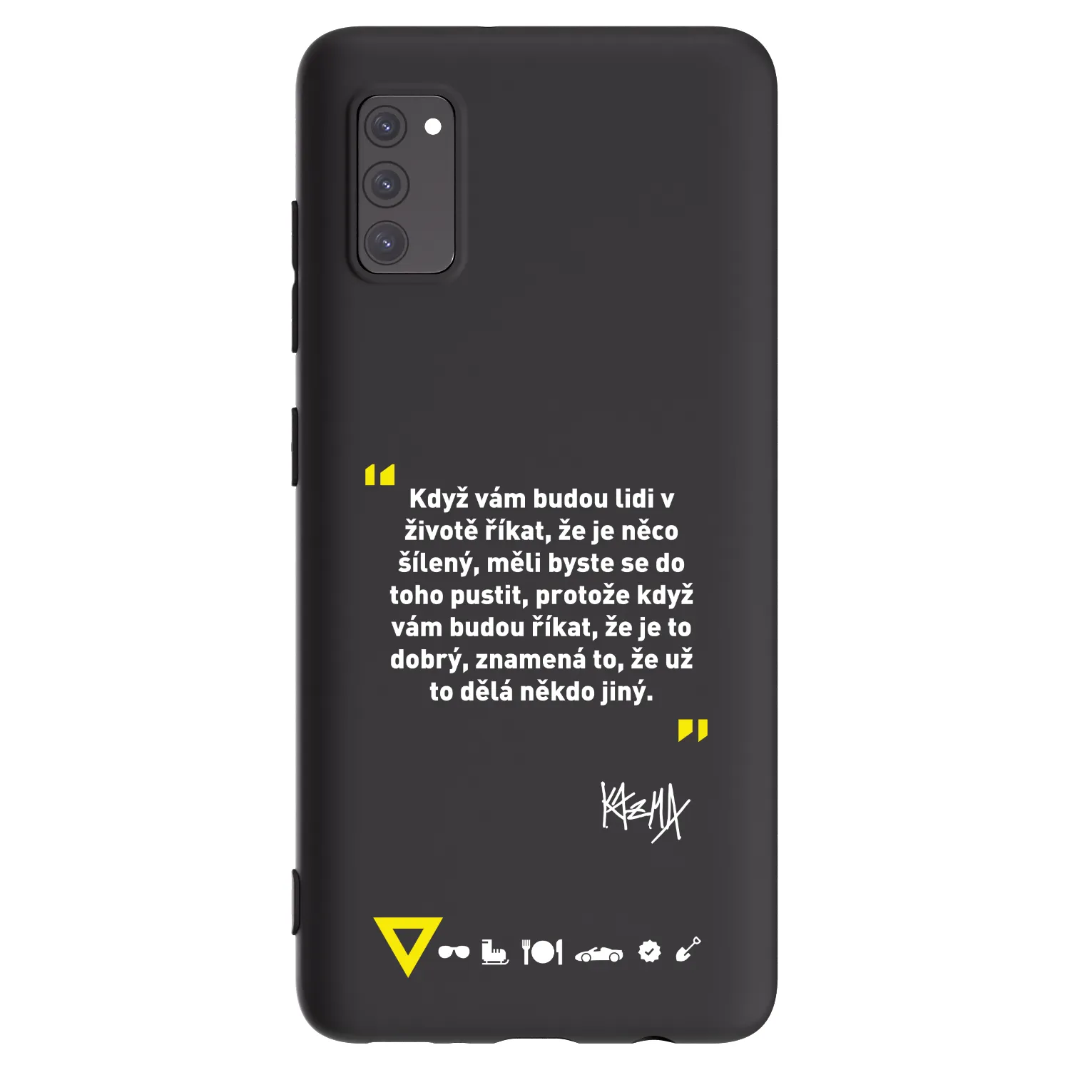 Picasee silikónový čierny obal pre Samsung Galaxy A41 A415F - Kazma - MĚLI BYSTE SE DO TOHO PUSTIT