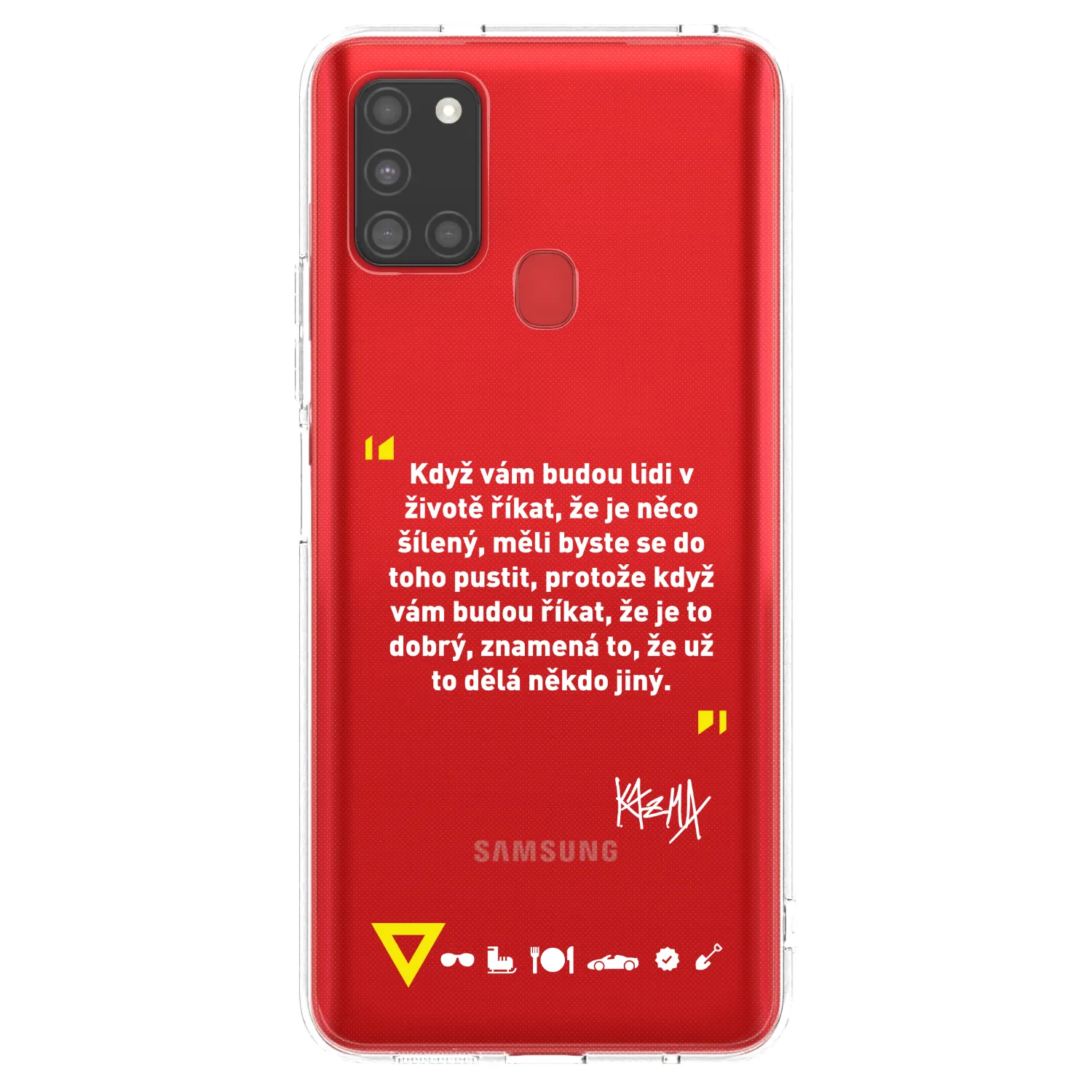 Picasee silikónový prehľadný obal pre Samsung Galaxy A21s - Kazma - MĚLI BYSTE SE DO TOHO PUSTIT