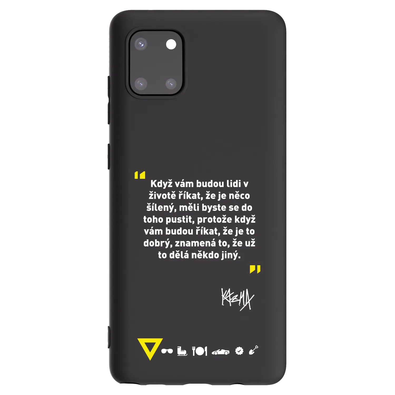 Picasee silikónový čierny obal pre Samsung Galaxy Note 10 Lite N770F - Kazma - MĚLI BYSTE SE DO TOHO PUSTIT