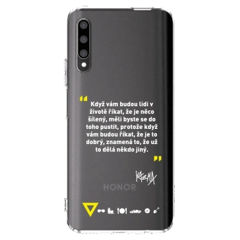 Picasee silikónový prehľadný obal pre Honor 9X Pro - Kazma - MĚLI BYSTE SE DO TOHO PUSTIT