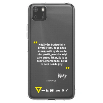 Picasee silikónový prehľadný obal pre Huawei Y5P - Kazma - MĚLI BYSTE SE DO TOHO PUSTIT