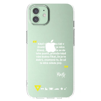 Picasee silikónový prehľadný obal pre Apple iPhone 12 - Kazma - MĚLI BYSTE SE DO TOHO PUSTIT