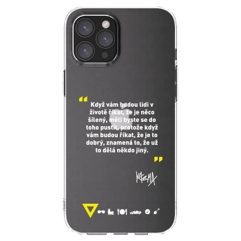 Picasee silikónový prehľadný obal pre Apple iPhone 12 Pro Max - Kazma - MĚLI BYSTE SE DO TOHO PUSTIT