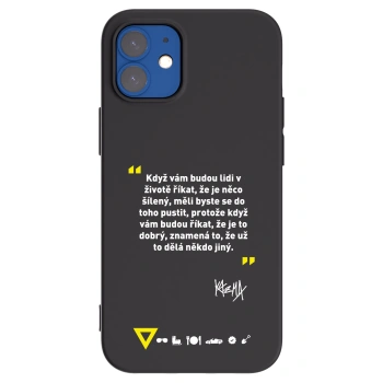 Picasee silikónový čierny obal pre Apple iPhone 12 mini - Kazma - MĚLI BYSTE SE DO TOHO PUSTIT