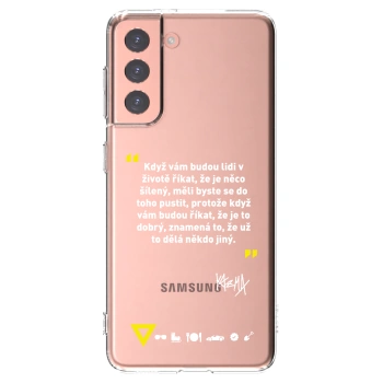Picasee silikónový prehľadný obal pre Samsung Galaxy S21 5G G991B - Kazma - MĚLI BYSTE SE DO TOHO PUSTIT