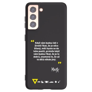 Picasee silikónový čierny obal pre Samsung Galaxy S21 5G G991B - Kazma - MĚLI BYSTE SE DO TOHO PUSTIT