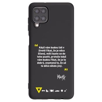 Picasee silikónový čierny obal pre Samsung Galaxy A12 A125F - Kazma - MĚLI BYSTE SE DO TOHO PUSTIT