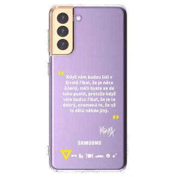 Picasee silikónový prehľadný obal pre Samsung Galaxy S21+ 5G G996F - Kazma - MĚLI BYSTE SE DO TOHO PUSTIT