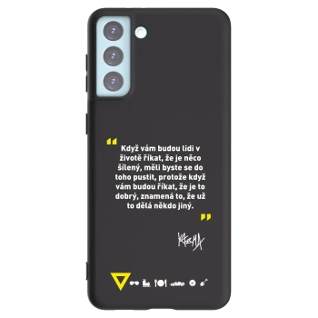 Picasee silikónový čierny obal pre Samsung Galaxy S21+ 5G G996F - Kazma - MĚLI BYSTE SE DO TOHO PUSTIT