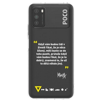 Picasee silikónový prehľadný obal pre Xiaomi Poco M3 - Kazma - MĚLI BYSTE SE DO TOHO PUSTIT