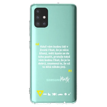 Picasee silikónový prehľadný obal pre Samsung Galaxy M31s - Kazma - MĚLI BYSTE SE DO TOHO PUSTIT