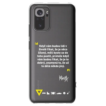 Picasee silikónový prehľadný obal pre Xiaomi Redmi Note 10 - Kazma - MĚLI BYSTE SE DO TOHO PUSTIT