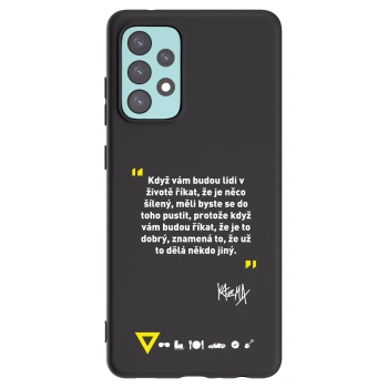 Picasee silikónový čierny obal pre Samsung Galaxy A72 A725F - Kazma - MĚLI BYSTE SE DO TOHO PUSTIT