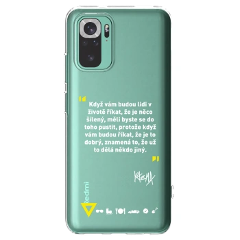 Picasee silikónový prehľadný obal pre Xiaomi Redmi Note 10 Pro - Kazma - MĚLI BYSTE SE DO TOHO PUSTIT