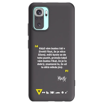 Picasee silikónový čierny obal pre Xiaomi Redmi Note 10 Pro - Kazma - MĚLI BYSTE SE DO TOHO PUSTIT