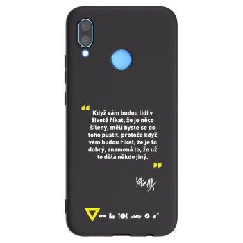 Picasee silikónový čierny obal pre Huawei P20 Lite - Kazma - MĚLI BYSTE SE DO TOHO PUSTIT