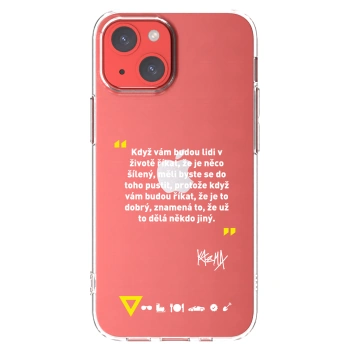 Picasee silikónový prehľadný obal pre Apple iPhone 13 mini - Kazma - MĚLI BYSTE SE DO TOHO PUSTIT
