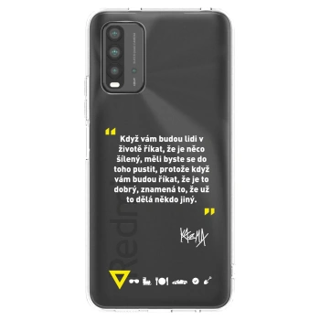 Picasee silikónový prehľadný obal pre Xiaomi Redmi 9T - Kazma - MĚLI BYSTE SE DO TOHO PUSTIT