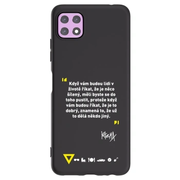 Picasee silikónový čierny obal pre Samsung Galaxy A22 A226B 5G - Kazma - MĚLI BYSTE SE DO TOHO PUSTIT