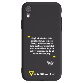 Picasee silikónový čierny obal pre Apple iPhone XR - Kazma - MĚLI BYSTE SE DO TOHO PUSTIT