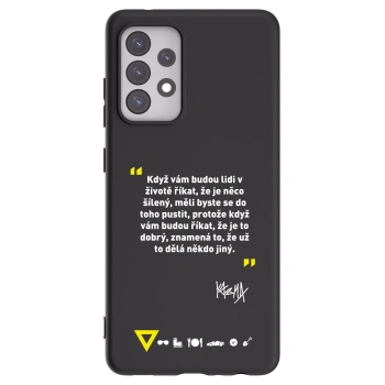 Picasee silikónový čierny obal pre Samsung Galaxy A52s 5G A528B - Kazma - MĚLI BYSTE SE DO TOHO PUSTIT