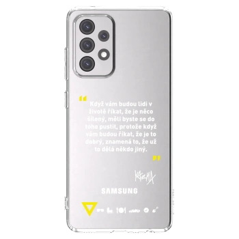 Picasee silikónový prehľadný obal pre Samsung Galaxy A52s 5G A528B - Kazma - MĚLI BYSTE SE DO TOHO PUSTIT