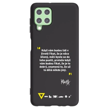 Picasee silikónový čierny obal pre Samsung Galaxy A22 A225F 4G - Kazma - MĚLI BYSTE SE DO TOHO PUSTIT