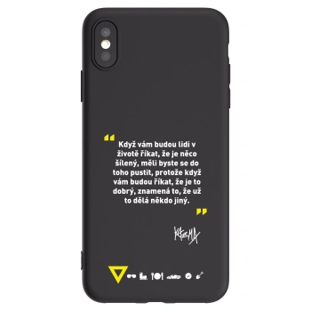 Picasee silikónový čierny obal pre Apple iPhone XS Max - Kazma - MĚLI BYSTE SE DO TOHO PUSTIT