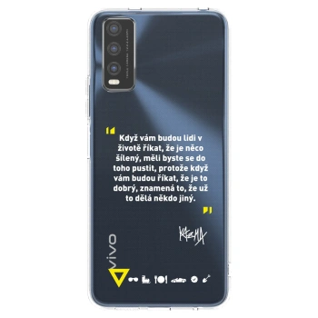 Picasee silikónový prehľadný obal pre Vivo Y20s - Kazma - MĚLI BYSTE SE DO TOHO PUSTIT