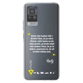 Picasee silikónový prehľadný obal pre Vivo X60 Pro 5G - Kazma - MĚLI BYSTE SE DO TOHO PUSTIT