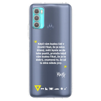 Picasee silikónový prehľadný obal pre Motorola Moto G60 - Kazma - MĚLI BYSTE SE DO TOHO PUSTIT