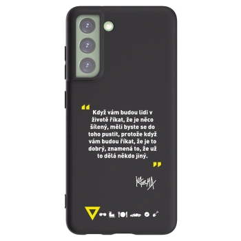 Picasee silikónový čierny obal pre Samsung Galaxy S21 FE 5G - Kazma - MĚLI BYSTE SE DO TOHO PUSTIT