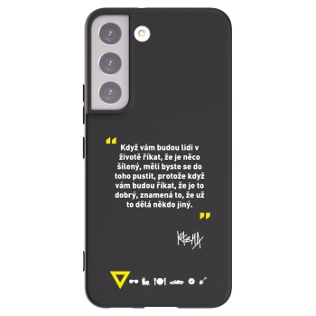 Picasee silikónový čierny obal pre Samsung Galaxy S22 5G - Kazma - MĚLI BYSTE SE DO TOHO PUSTIT