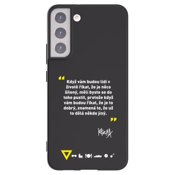 Picasee silikónový čierny obal pre Samsung Galaxy S22+ 5G - Kazma - MĚLI BYSTE SE DO TOHO PUSTIT