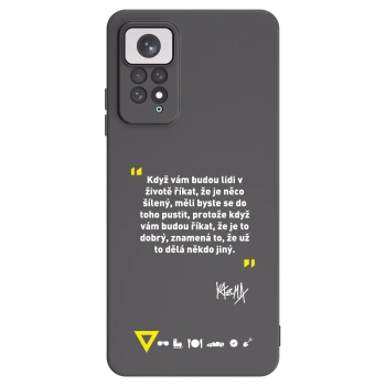 Picasee silikónový čierny obal pre Xiaomi Redmi Note 11 - Kazma - MĚLI BYSTE SE DO TOHO PUSTIT