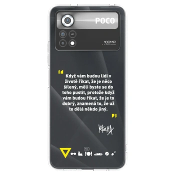 Picasee silikónový prehľadný obal pre Xiaomi Poco X4 Pro 5G - Kazma - MĚLI BYSTE SE DO TOHO PUSTIT