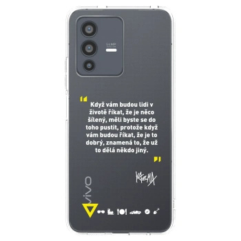 Picasee silikónový prehľadný obal pre Vivo V23 5G - Kazma - MĚLI BYSTE SE DO TOHO PUSTIT