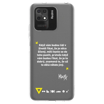 Picasee silikónový prehľadný obal pre Xiaomi Redmi 10C - Kazma - MĚLI BYSTE SE DO TOHO PUSTIT