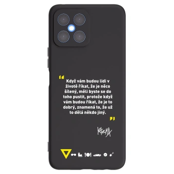 Picasee silikónový čierny obal pre Honor X8 4G - Kazma - MĚLI BYSTE SE DO TOHO PUSTIT