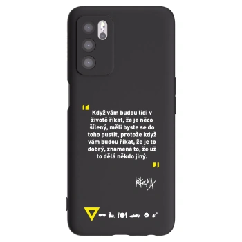 Picasee silikónový čierny obal pre OPPO A16s - Kazma - MĚLI BYSTE SE DO TOHO PUSTIT