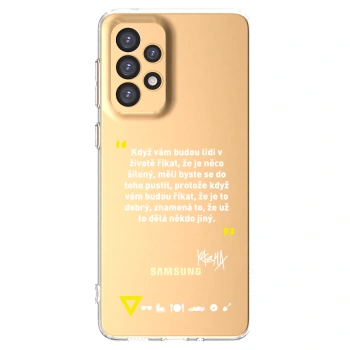 Picasee silikónový prehľadný obal pre Samsung Galaxy A33 5G A336 - Kazma - MĚLI BYSTE SE DO TOHO PUSTIT