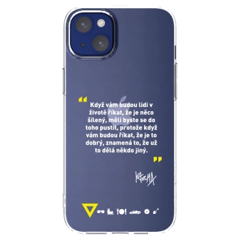Picasee silikónový prehľadný obal pre Apple iPhone 14 Plus - Kazma - MĚLI BYSTE SE DO TOHO PUSTIT