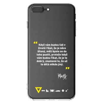 Picasee silikónový prehľadný obal pre Apple iPhone 8 Plus - Kazma - MĚLI BYSTE SE DO TOHO PUSTIT