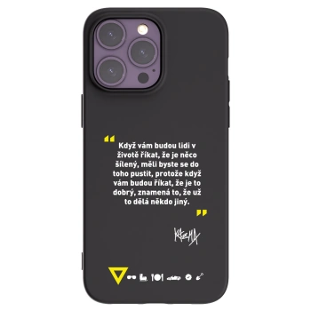 Picasee silikónový čierny obal pre Apple iPhone 14 Pro Max - Kazma - MĚLI BYSTE SE DO TOHO PUSTIT