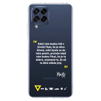 Picasee silikónový prehľadný obal pre Samsung Galaxy M53 5G - Kazma - MĚLI BYSTE SE DO TOHO PUSTIT