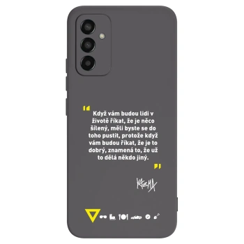Picasee silikónový čierny obal pre Samsung Galaxy M13 M135F - Kazma - MĚLI BYSTE SE DO TOHO PUSTIT